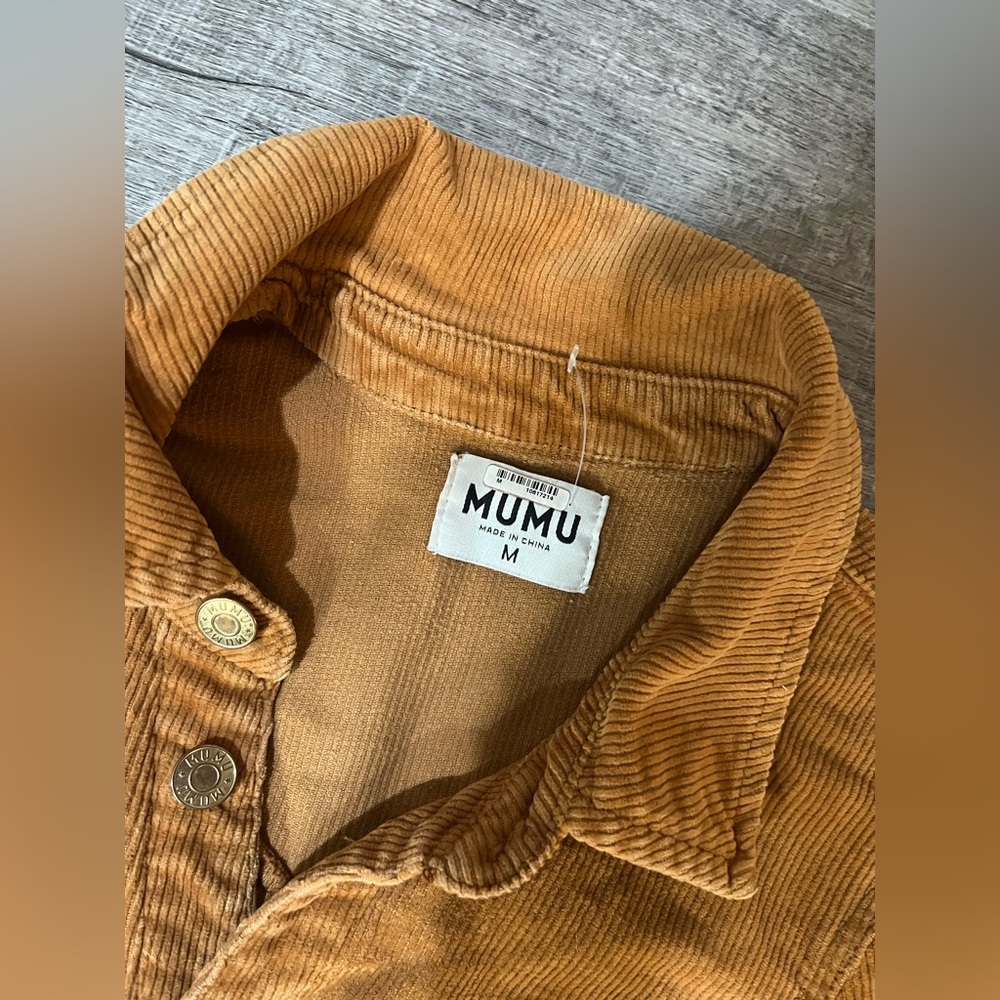 SHOW ME YOUR MUMU Cropped Everhart Jumpsuit on Camel Corduroy - Picture 5 of 7